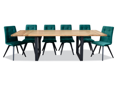 Dining room Design Furniture Chair group Table + 6 Leaning Chairs 7 pcs. Set Suite new