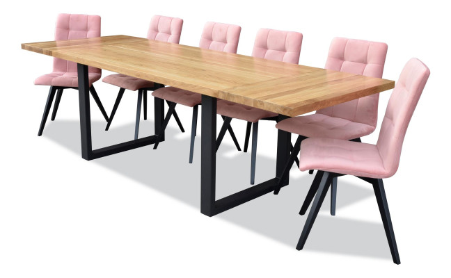 Dining table 6x Chairs Classic Dining room Suite 7-piece set Rectangular Table Chair