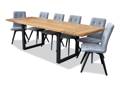 Dining table 6x Chairs Classic Suite Dining room 7-piece set Rectangular Table Chair