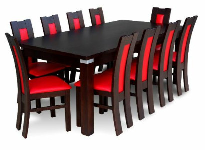 Dining table + 10x Chairs Chair Dining room Set Dining set Modern Table Tables new