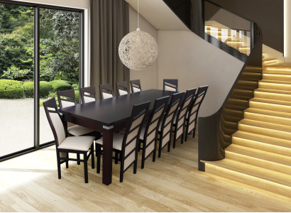 Complete Set Dining table Chair 12x Chairs Dining room Ess Group Wood Tables 13pcs