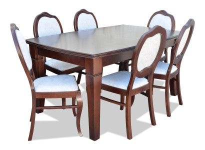 Classic Dining room Furniture Dining set Dining set Table Wood Complete Set 7 pieces.