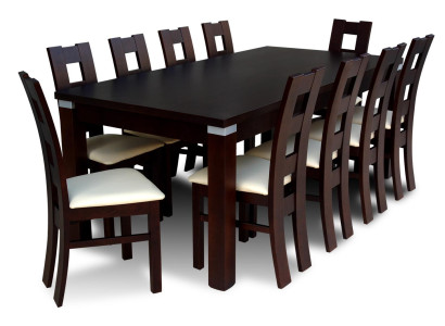 Dining table Table + 10x Chairs Group Dining room Living room Suite 11-piece Set Furniture