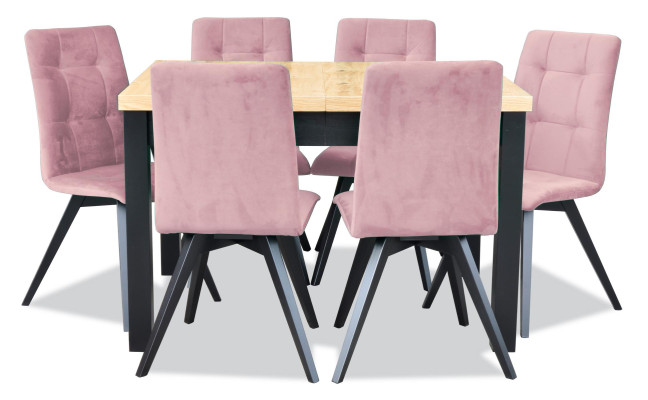 Classic r Dining table Table Wood Dining room Suite 6x Chair Set Chairs 7 pcs. set