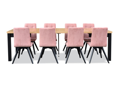 Modern Dining room Furniture Dining table + 6 Chairs Complete Suite 7pcs. Set Group