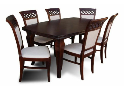 Modern Design Dining room Set Suite Chair Table Armchair Group 7pcs. Furniture