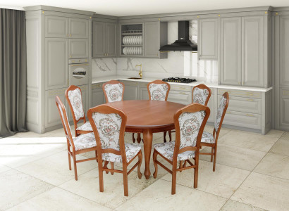 Dining room Wood Tables Dining set Set Chair Group new Table 8x Design Chairs 9pcs