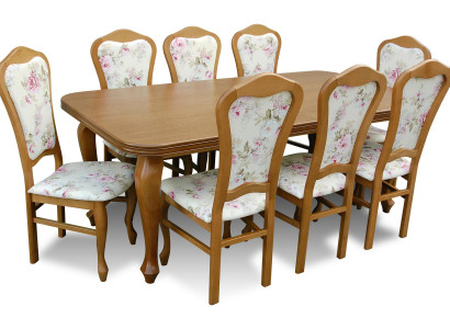 Classic Designer Dining room Suite Wood Table + 8 Chairs Chair Suite