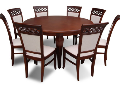 Dining room Tsiche Group Dining table Table Wood Suite 8x Chair Set Chairs 9tlg