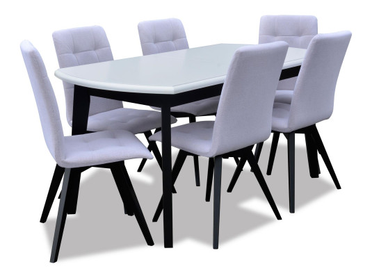 Complete Set Dining table + 6 Chairs Dining room Set Ess Group Wood Table Tables new