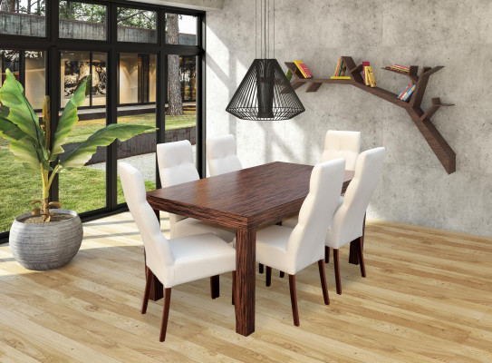 Classic r Dining table Table Wood Suite Dining room 6x Chair Set Chairs 7 pcs. set