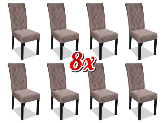 Multicolored Chesterfield x8 Chairs Designer Luxury Armchair Upholstered Chairs Recliners