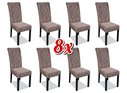 Multicolored Chesterfield x8 Chairs Designer Luxury Armchair Upholstered Chairs Recliners