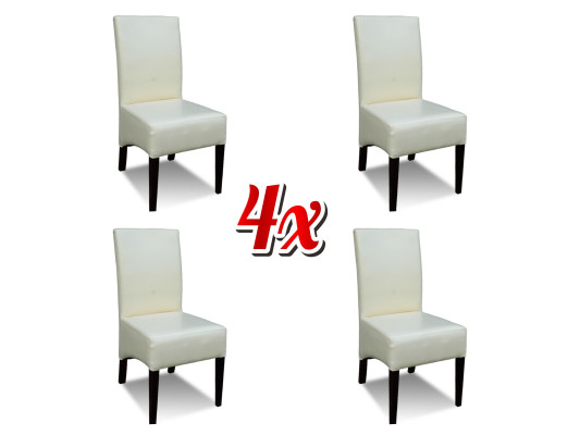 White Armchair 4x Luxury Classic r Dining room Chair Chairs Seat Modern Solid Wood