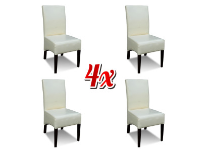 White Armchair 4x Luxury Classic r Dining room Chair Chairs Seat Modern Solid Wood