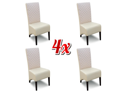 Group 4xChair Set Chairs Suite Leather Design new Upholstered Dining room Chairs