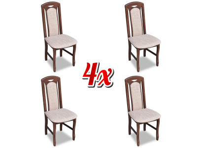 Dining room Suite Wood Lehn Leather Textile new Chair Group 4x Chairs Set Wohn Dining room Suite Wood Lehn Leather Textile new Chair Group 4x Chairs Set Wohn