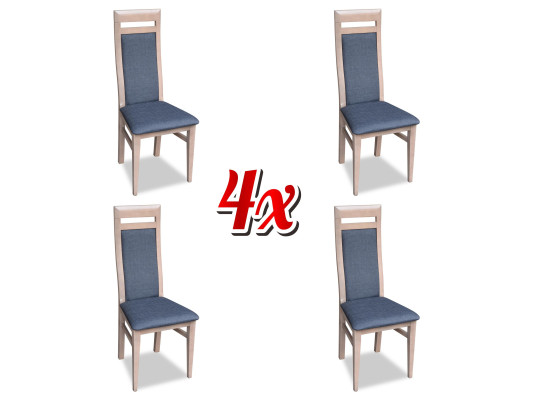 Chairs Kitchen Dining room Fabric Wood Set 4x Design Chair Textile Armchair Upholstery