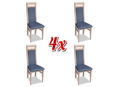 Chairs Kitchen Dining room Fabric Wood Set 4x Design Chair Textile Armchair Upholstery