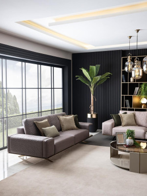 Luxury Sofa set 3+3+1 Seat Couches Set Furniture Furnishings Seat cushions