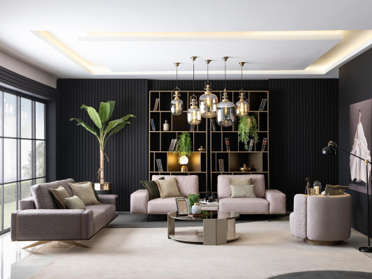 Luxury Sofa set 3+3+1 Seat Couches Set Furniture Furnishings Seat cushions