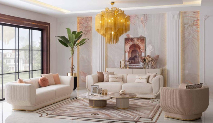 Sofa set 3+3+1 Seat Couch Seat Cushion Design Luxury Furniture new