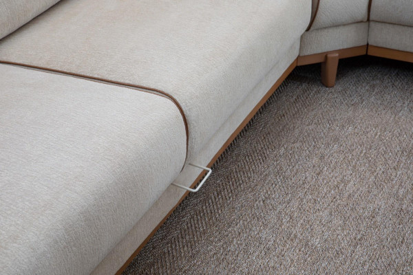 Corner sofa L-shape Living room Modern Luxury Furniture Couch Corner suite Beige