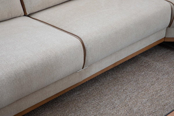 Corner sofa L-shape Living room Modern Luxury Furniture Couch Corner suite Beige