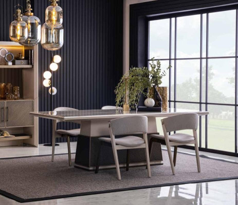 Luxury Dining table Dining tables Table Dining set Dining set Tables 4x armchairs Chair