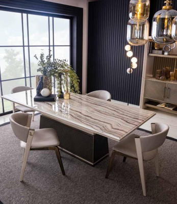 Luxury Dining table Dining tables Table Dining set Dining set Tables 4x armchairs Chair