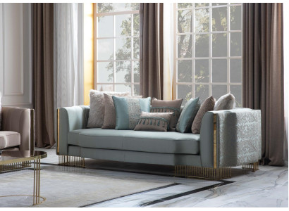Turkis Couch Three Seater Couches Furniture Sofa Elegant Villas Furnishings