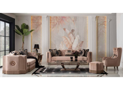 Luxury Sofa set 4+3+1 Set Armchair Modern Design Chesterfield Furniture