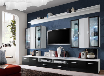 Wall unit TV stand luxury TV lowboard wood modern designer living room