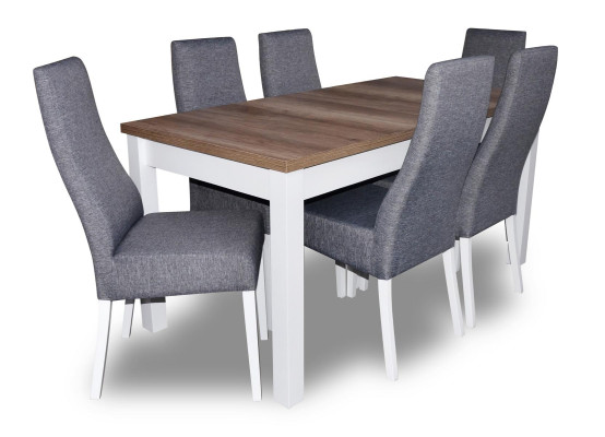 Dining set Dining table 6 x Chair Set Set Suite Table Dining set Dining set 7 pieces