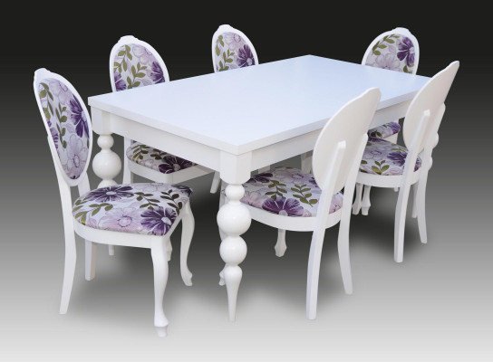 Dining table 6x Chairs Dining set Dining room Set Classic r Table 7tlg Set Chair new
