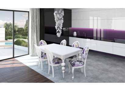 Designer Table with 6 Chairs Chair Set Wood Tables Dining room Suite