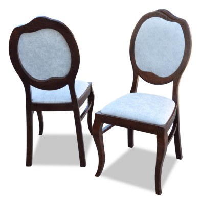 Chair Group 8x Chairs Set Living - Dining room Suite Wood Lehn Leather Textile new