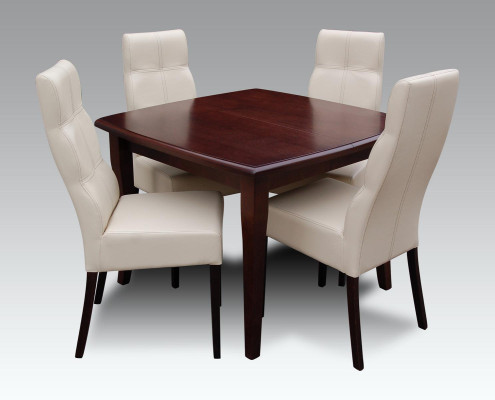 Luxury Dining room Set Suite 5pcs Brown Wood Furniture 4xChair Table Style Modern new