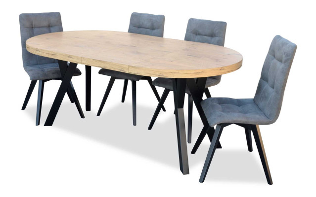 Dining table 4 x Chairs Dining room Set Dining set Luxury Chairs Table 5pcs.