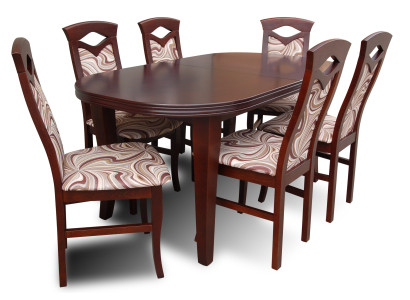 Designer Dining table Group + 6 chairs Chair Tables Wood Table Office