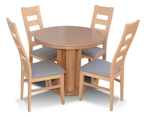 Dining table 4 x chairs Dining room set Dining set Wood Table 5 pieces. Group Suite
