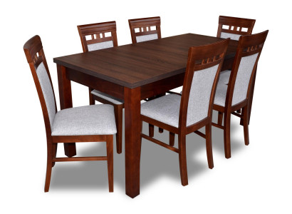 Dining table 6x Chairs Dining room Set Group Suite Table Seating group 7pcs.