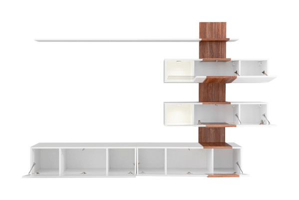 Modern Wall unit Luxury Furnishings Living room Design TV Lowboard Wall Shelves