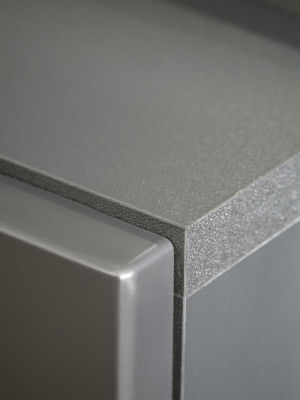 Gray Wall unit Living room Furniture Wood TV cabinet TV lowboard Modern Design Furnishings