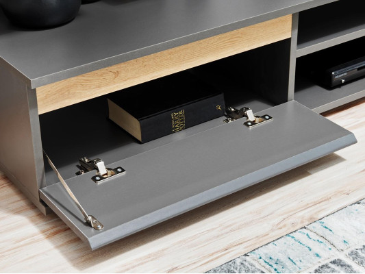 Luxury Wall unit tv stand Wood Designer Living room Gray Furniture wall cabinet