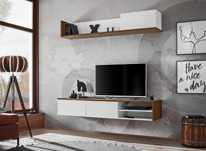 Wall unit Wall shelf Modern Design TV Lowboard Living room Furnishings new