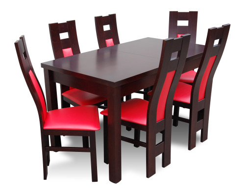 Dining table Table + 6 Chairs Group Dining room Living room Suite