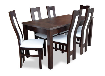 Dining room Table Classic chair group 6x Chairs 7 pieces. Set Seating group