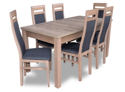 Dining table Suite Table + 6x Chairs Chair Dining room Suite Table Wood