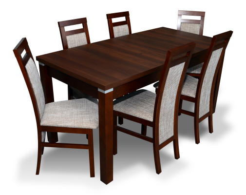 Design dining set Dining table Suite Dining room Table Wood 6x Chairs Chair